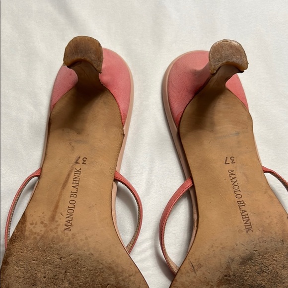 Vintage Manolo Blahnik Pink Sandals - Picture 3 of 7